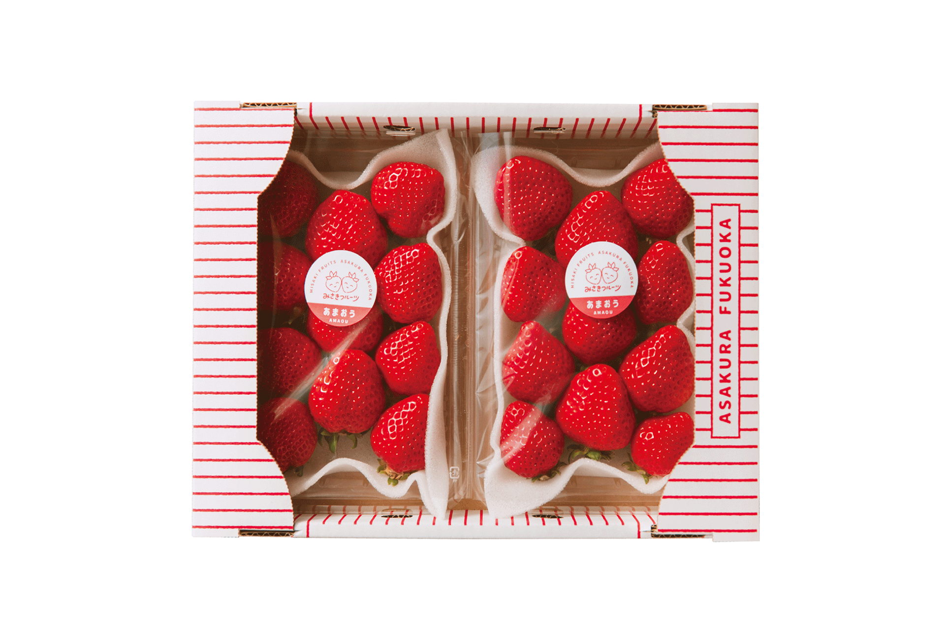 みさきフルーツいちご梱包用ボックス&ラベルデザイン01